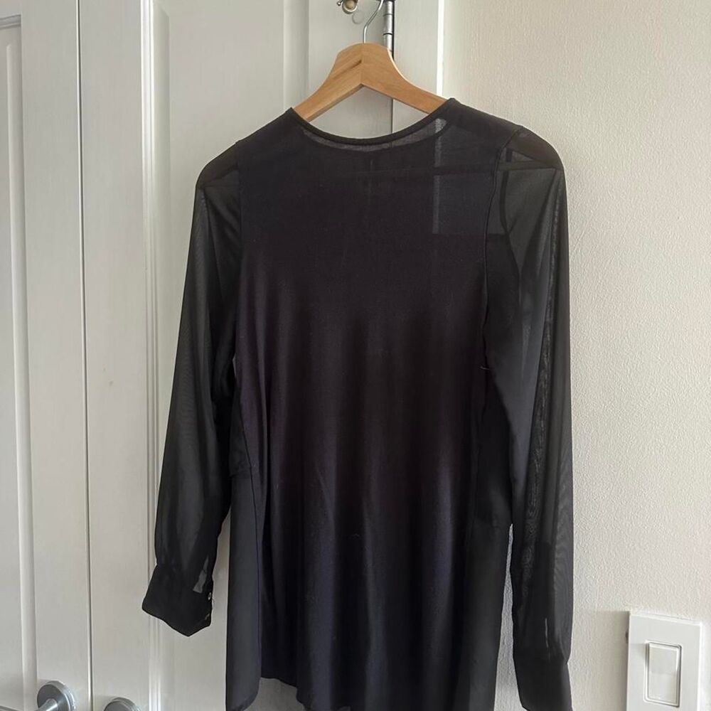 Women's Black Sheer Blouse